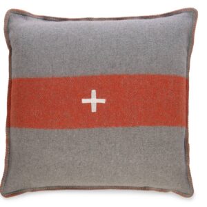 faire_b4_09 Swiss Army Pillow Cover Unstuffed 28X28 Grey/Orange