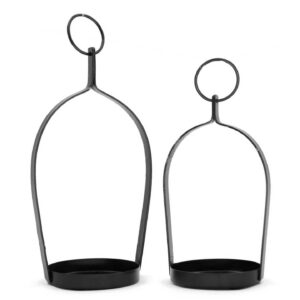 faire_b4_16 Set of 2 Open Black Lanterns