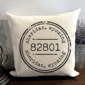 faire_b4_20 Name Drop Zip Code Throw Pillow