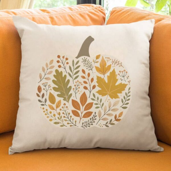 Pumpkin Silhouette Pillow Cover