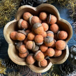 Wool Acorn | Felted Wool Mini Decor | Lots of Color Choices