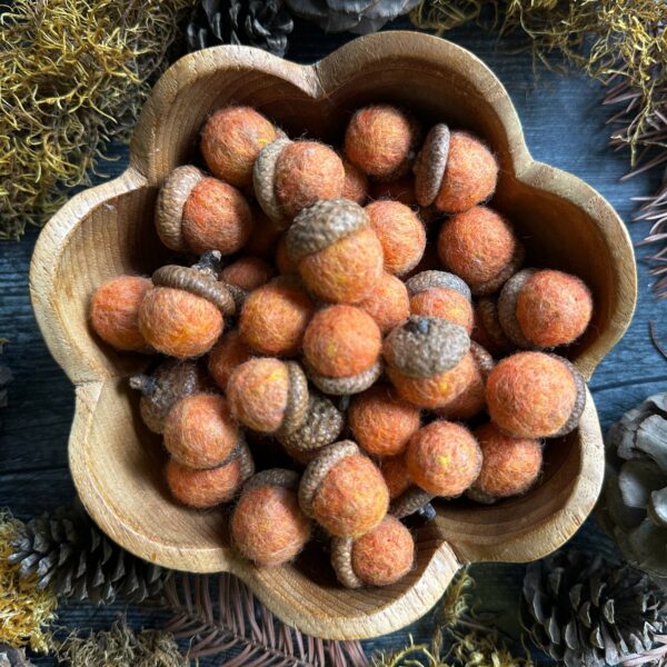 Wool Acorn | Felted Wool Mini Decor | Lots of Color Choices